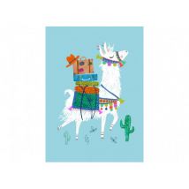 Petit Monkey - Postkarte Rebecca Jones 'Travelling Lama'