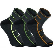 Lot De 3 Paires De Chaussettes Almer - Camel/jaune Fluo/kaki - Nine Worths By North Ways - Taille 39/42 - Vet Sécurité