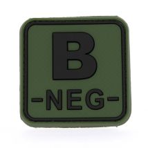 Patch Carré Groupe Sanguin B- Vert Od - Jtg - Vet Sécurité