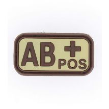 Patch Groupe Sanguin Ab+ Coyote - Jtg - Vet Sécurité