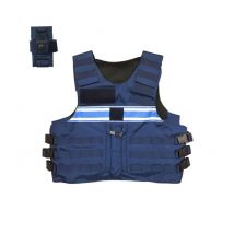 Housse Pare-balle De Patrouille+porte Radio Bleu Marine - Arktis - Taille L-court - Vet Sécurité