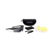 Crossblade 3ls (black)clear, Smoke Gray & Hi-def Yellow Lenses, 2 Microfiber Pou - Ess Eye Pro - Vet Sécurité