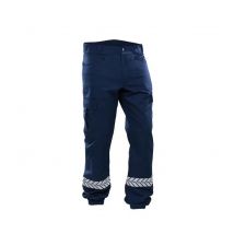 Pantalon Sécurité Privée Avec Bande Hv Marine - Safetek By Gk - Taille 48 - Vet Sécurité