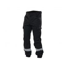Pantalon Sécurité Privée Avec Bande Hv Noir - Safetek By Gk - Taille 54 - Vet Sécurité