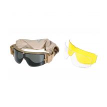 Lunettes Avec 3 Verres 800 Colorés - Tan - Delta Tactics - Vet Sécurité