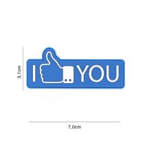 Patch 3d Pvc I Like You Bleu - 101 Inc - Vet Sécurité