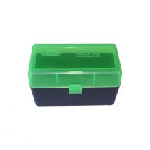 Boite à Munition 50 Cartouche à Couvercle Du 22lr Au 375 Rem Verte Noire - Mtm Case-gard - Vet Sécurité