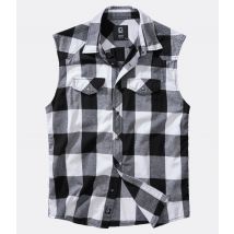 Chemise à Carreaux Sans Manches Blanc/noir - Brandit - Taille M - Vet Sécurité