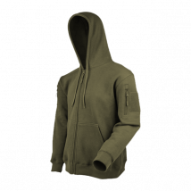 Bluza z kapturem na zamek khaki - ares s