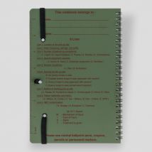 Notatnik wodoodporny (format a5) cd457 - zielony oliwkowy - bcb international