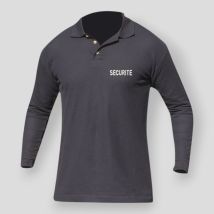 Koszulka polo z długim rękawem z haftem sécurité - czarna - patrol equipement 3xl