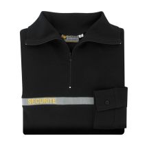 Koszula f1 bezpieczeństwo z szarą taśmą i złotym haftem - czarny - dmb products 3xl