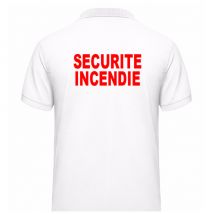 Polo securite incendie białe - vetsecurite xl