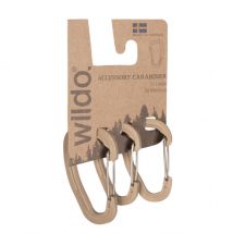 Zestaw 3 karabińczyków accessory (2 m i 1 l) - coyote - wildo