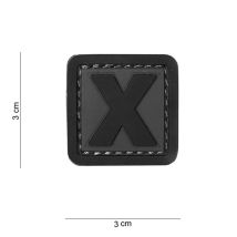 Patch 3d z pvc litera x - 101 inc