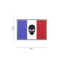 Patch 3d En Pvc Drapeau France Et Skull - 101 Inc