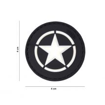 Patch 3d En Pvc "allied Star" Noir - 101 Inc - Vet Sécurité