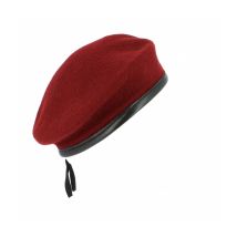 Béret Militaire Amarante Bord En Cuir - Patrol Equipement - Taille 62 - Vet Sécurité