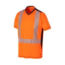 T-shirt hv luklight pomarańczowy/granatowy - molinel s