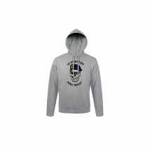 Sweat Gris Chiné Tdm Le Diable Rit Avec Nous - Army Design - Taille L - Vet Sécurité