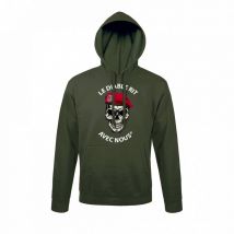Sweat Vert Metro Le Diable Rit Avec Nous - Army Design - Taille M - Vet Sécurité