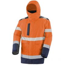 Parka 4 En 1 Matra Orange Fluo Et Marine - Lafont - Taille 2xl - Vet Sécurité