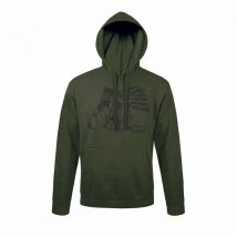 Sweat-shirt Vert Death For Nation - Army Design - Taille M - Vet Sécurité