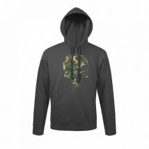 Sweat-shirt Gris Anthracite Punisher Woodland - Army Design - Taille S - Vet Sécurité