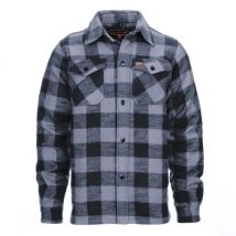 Koszula flanelowa drwala czarna/szara - longhorn m