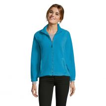 Veste Micropolaire Zippée North Femme Aqua - Sol's - Taille S - Vet Sécurité