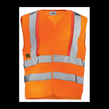 Pomarańczowa kamizelka wysokiej widoczności z przełącznikiem uvex protection active flash - uvex safety m