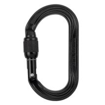 Owalny karabinek o wysokiej wytrzymałości oxan z blokadą screw-lock - czarny - petzl