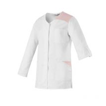 Tunique Femme Manches Longues Flavie Blanc Et Rose - Robur - Taille L - Vet Sécurité