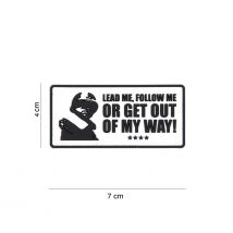 Patch 3d Pvc Lead Me, Follow Me White - 101 Inc - Vet Sécurité