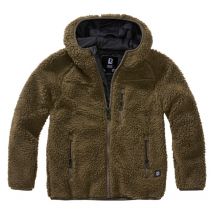 Veste Polaire Enfant à Capuche Olive - Brandit - Taille 8 Ans - Vet Sécurité