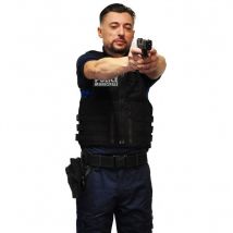 Gilet Pare-balles Full Tactical Iiia Police Municipale Noir Homme - Le Protecteur