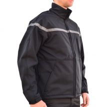 Kurtka softshell ochrona szara taśma - ek 4xl