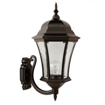 Adelais - Applique Extérieure Montante 100w E27 Fonte e Adela - Fonte d'aluminium - Noir