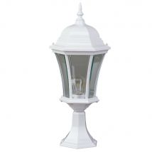 Adelais - Borne Lumineuse Extérieure 100w Max E27 Fonte he Adela - Blanc