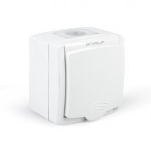 Onalp - Prise Électrique Extérieure Etanche Ip55 Encastrée Ou Saillie 2p+t 16a - Blanc