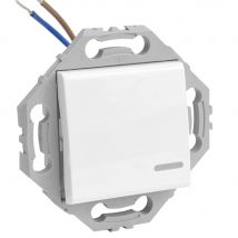 Noane - Interrupteur Poussoir À Voyant Lumineux 10a - Blanc brillant