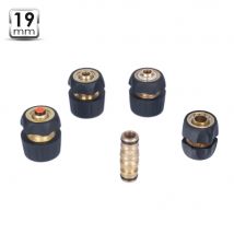 Krisalys - Kit 5 Raccords Rapides 19mm - Laiton