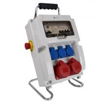 Nalto - Coffret De Chantier Monophasé + Triphasé Pré-équipé Avec Arrêt D'urgence