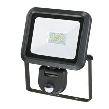 Crealys - Projecteur Led 30w 2700 Lumens + Détecteur - Corps aluminium - Noir
