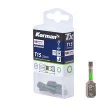 Korman TX - Jeu De 5 Embouts Torx Impact Torsion T15 25mm