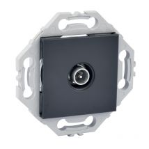 Noane - Prise Tv Murale Simple Type F Anthracite - Gris anthracite