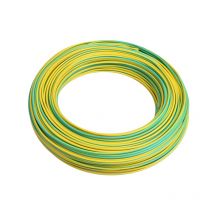 BricolageDirect - Fil Électrique H07v-u Rigide Vert/ 2.5mm² – Bobine De 100m - Jaune/Vert