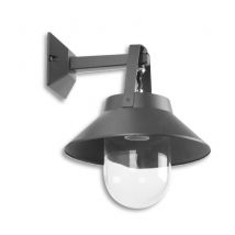 Crealys - Applique Extérieure E27 e Industrielle - Fonte d'aluminium - Noir