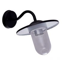 Crealys - Applique Extérieure Col De Cygne 25wmax E27 - Acier - Noir