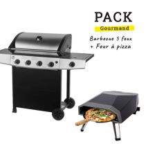 Roster - Pack Barbecue 5 Feux Gaz + Four À Pizza Gaz